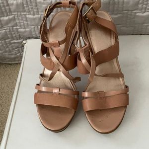Nine West platform sandals blush 6